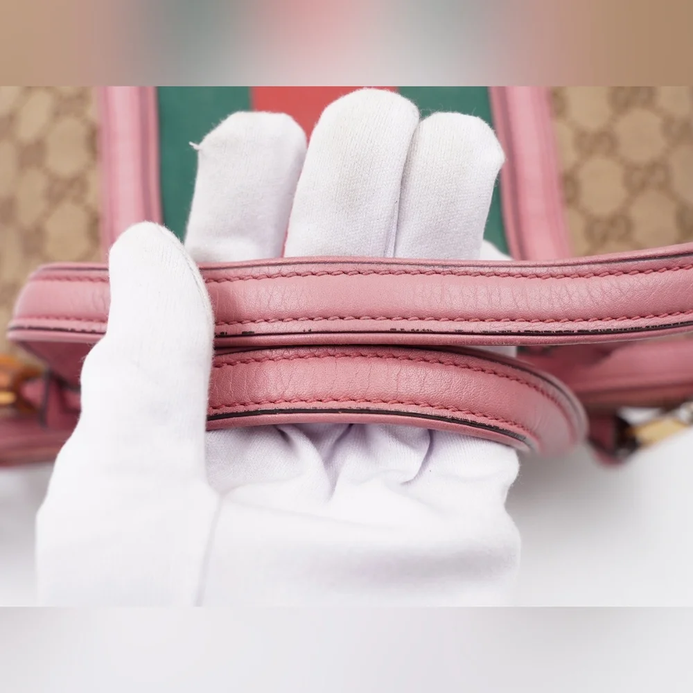 Gucci Pink and Beige Tote Bag - Picture 14 of 16
